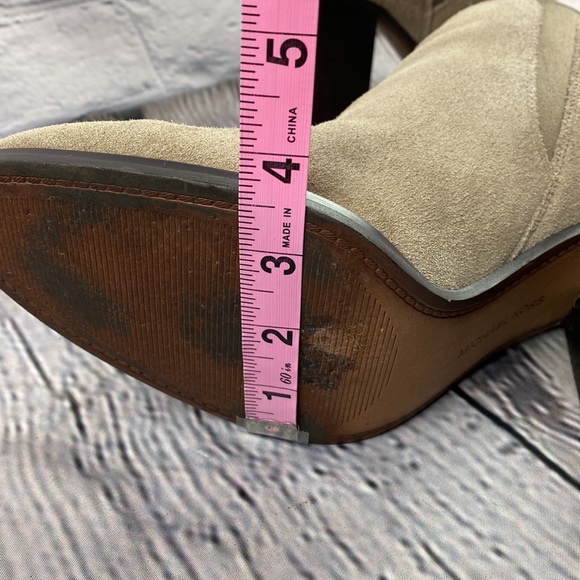 MICHEAL KORS Tan Suede High Heel Slip On Ankle Boots - Picture 10 of 17